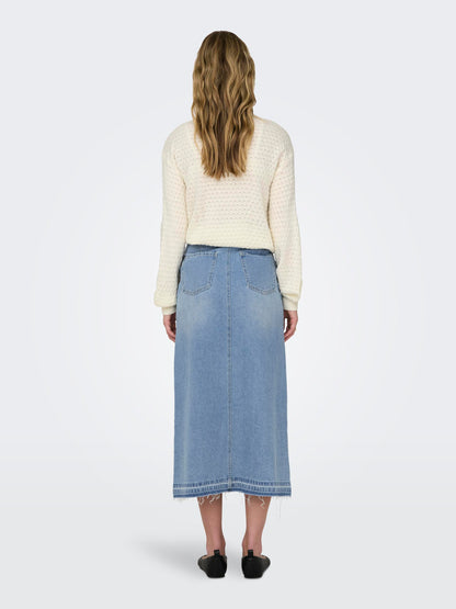 BELLA HW LONG SKIRT DNM - Best clothes.