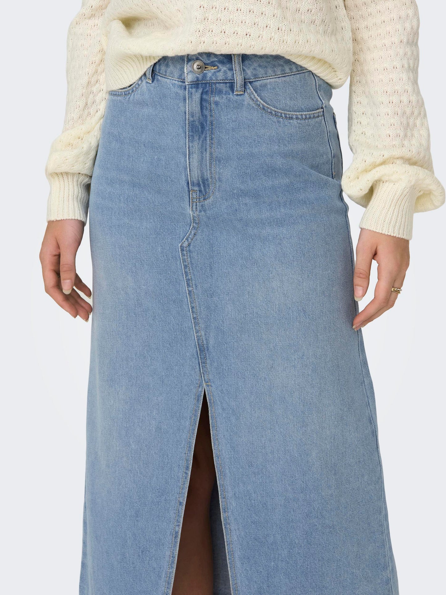 BELLA HW LONG SKIRT DNM - Best Clothes