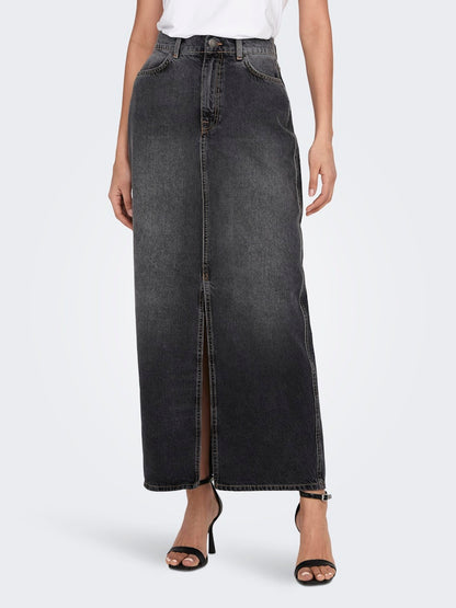 CILLA LONG SLIT SKIRT DNM