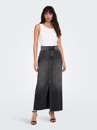 CILLA LONG SLIT SKIRT DNM - Best clothes.