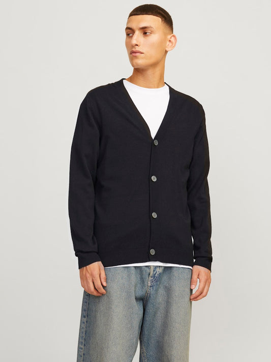 EMIL STRICK-CARDIGAN MIT KNOPF