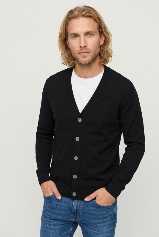 EMIL KNIT BUTTON CARDIGAN