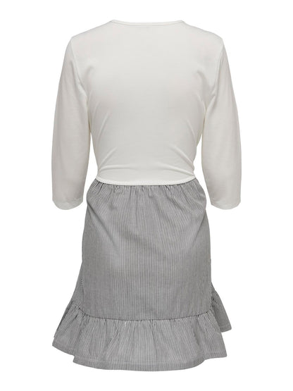 GABRIELLA 3/4 MIX DRESS - Best clothes.