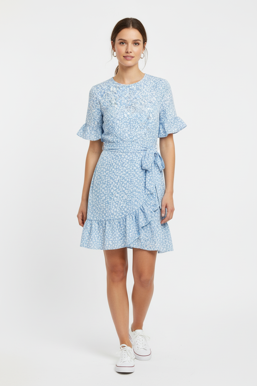 HENNA 2/4 O-AUSSCHNITT KURZES KLEID