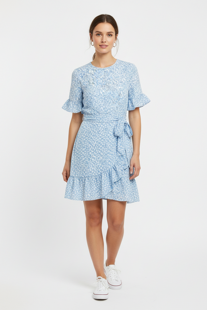 HENNA 2/4 O-AUSSCHNITT KURZES KLEID