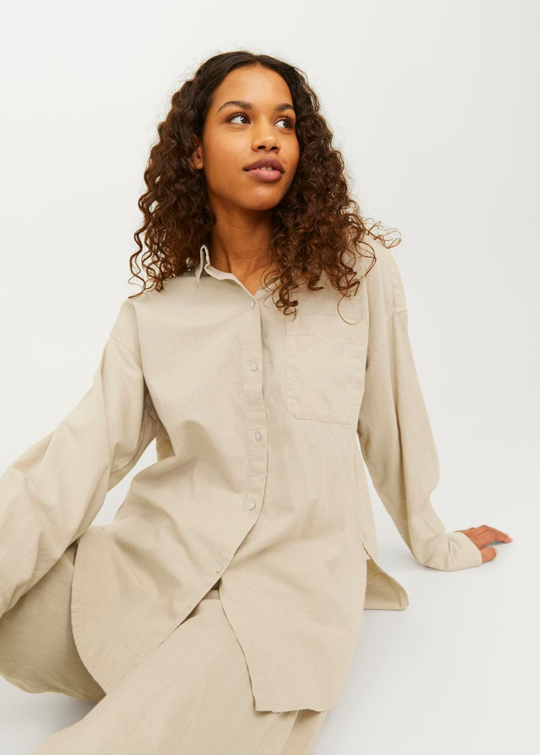 JAMIE LS LINEN BLEND SHIRT - Best clothes.