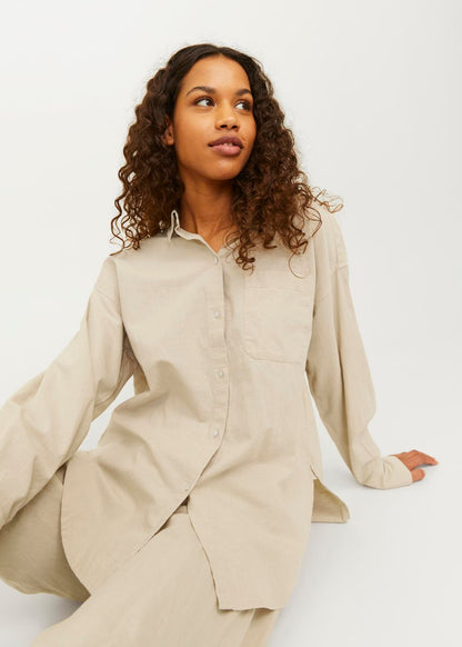 JAMIE LS LINEN BLEND SHIRT - Best clothes.