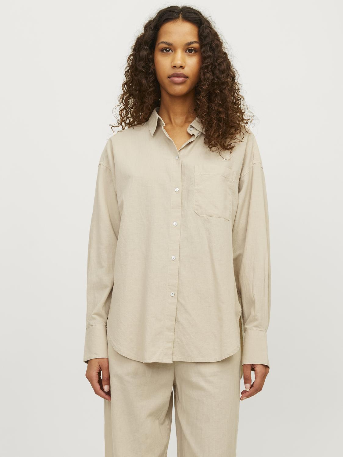 JAMIE LS LINEN BLEND SHIRT - Best clothes.