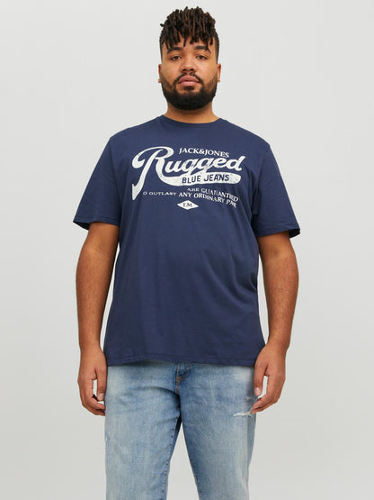 Jeans-T-Shirt, Kurzarm, Rundhalsausschnitt