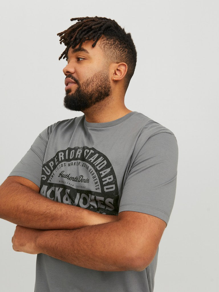 Jeans-T-Shirt, Kurzarm, Rundhalsausschnitt