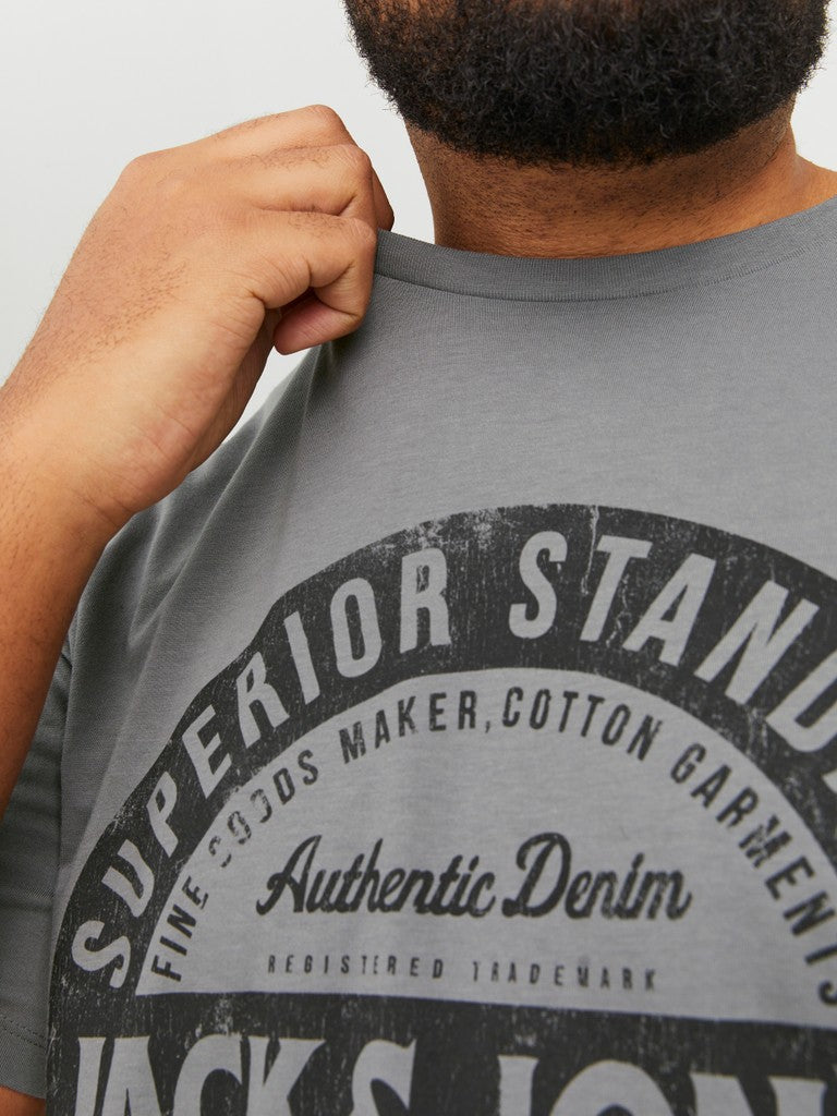 Jeans-T-Shirt, Kurzarm, Rundhalsausschnitt