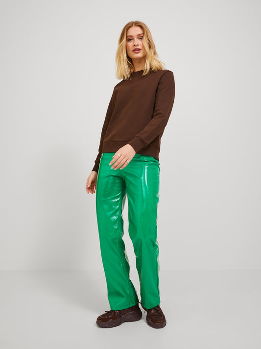 KENYA HW STRAIGHT FAUX LTH PANT - Best clothes.