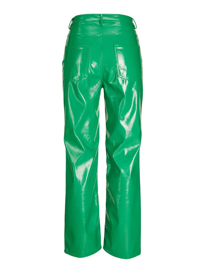 KENYA HW STRAIGHT FAUX LTH PANT - Best clothes.