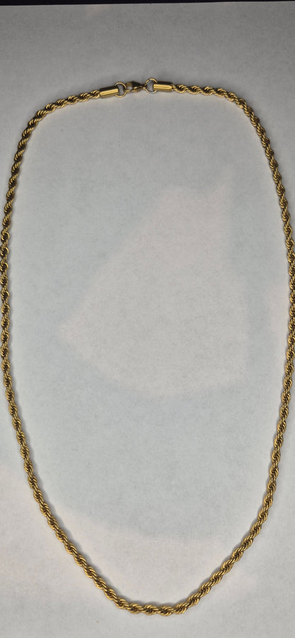 Borealis Rope Men's Necklace Gold