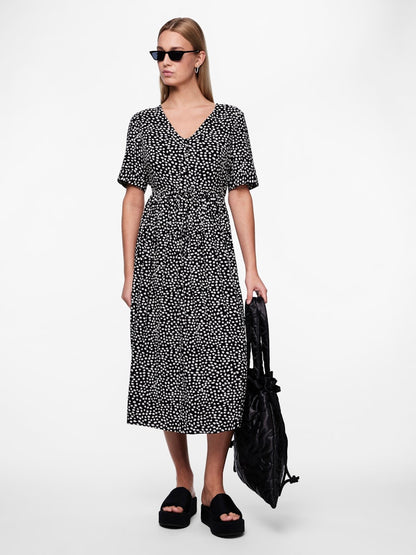 TALA SS STRING TIE MIDI DRESS - Best clothes.
