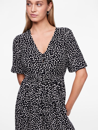 TALA SS STRING TIE MIDI DRESS - Best clothes.